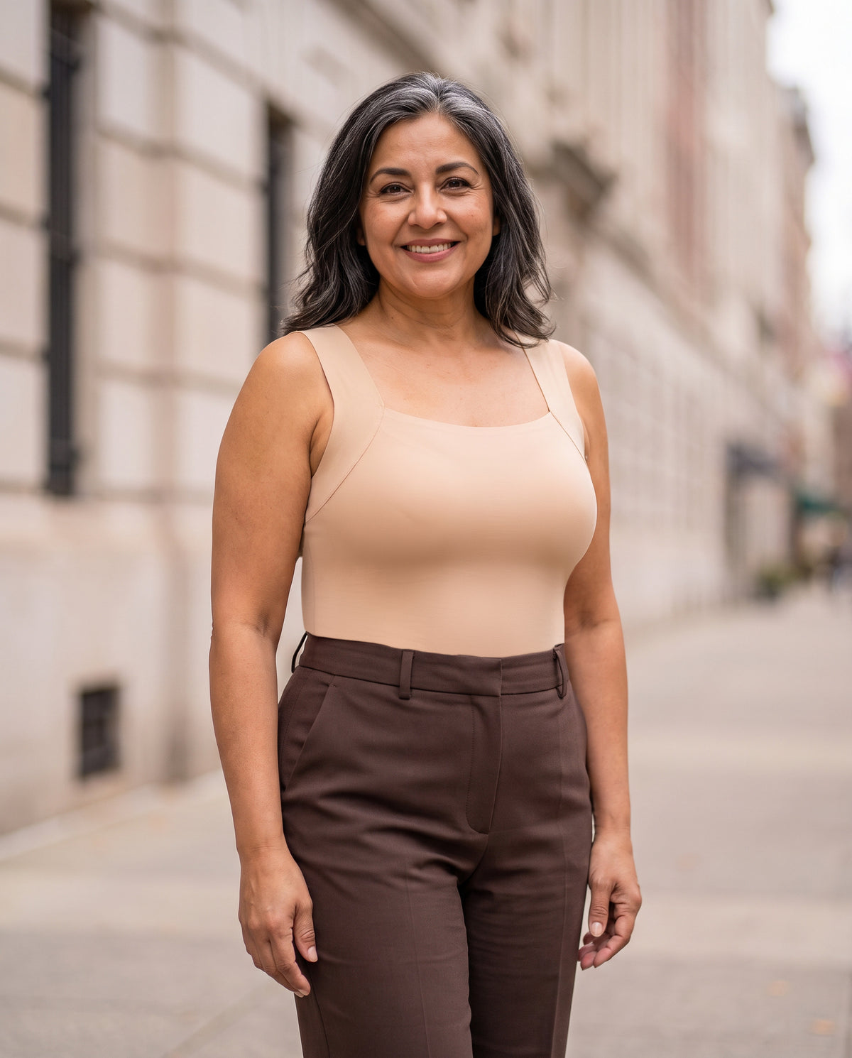 Sabelune built-in bra tank in Nude